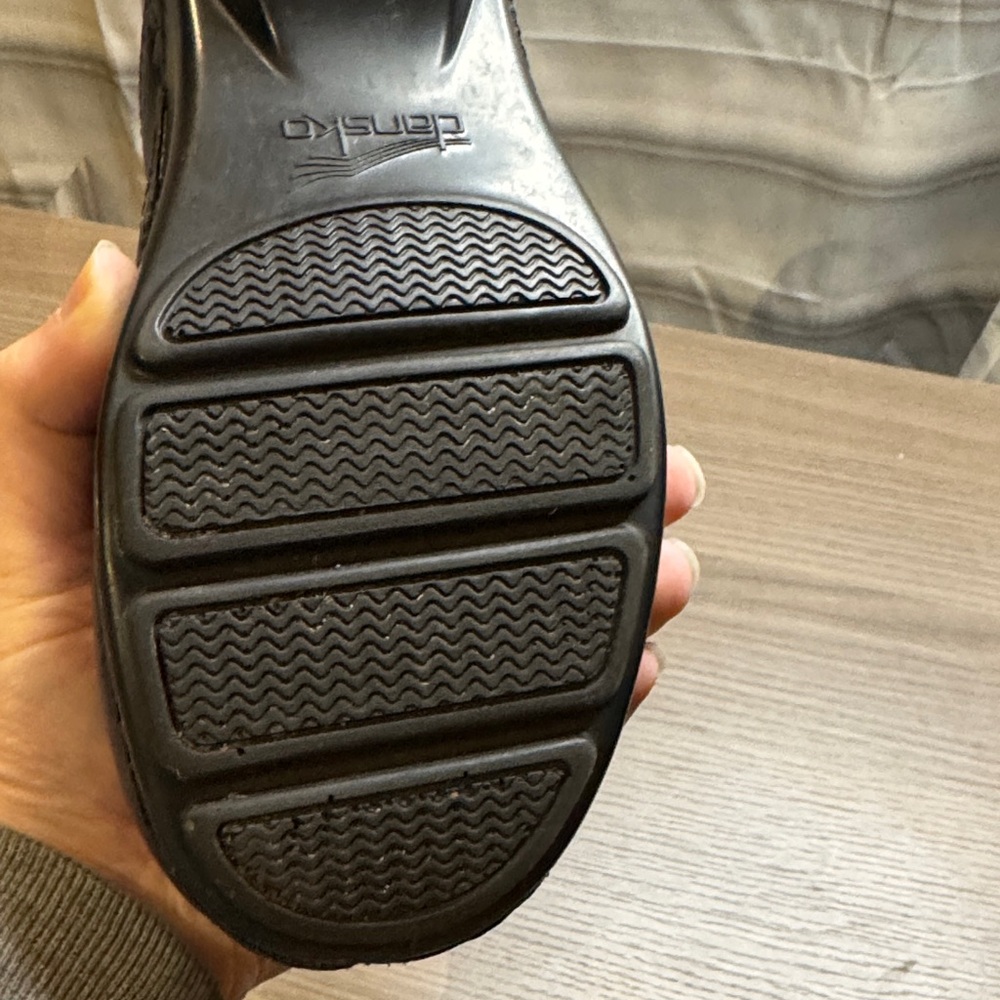 Dansko Dark Blue Leather Mules with Strap - Picture 5 of 8